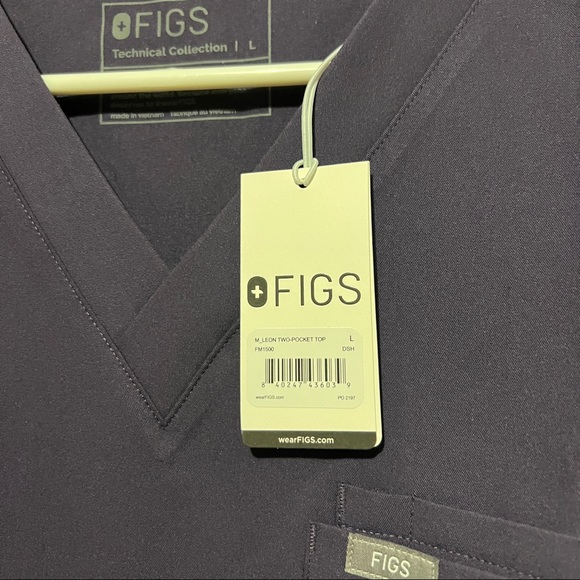 Figs Men’s leon scrub top in purple shadow - Picture 4 of 6